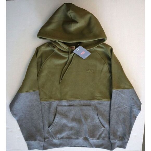 Levi's A33070001 Men's Sz S Martini Olive/Medium Gray Sweatshirt Fitness Hoodie - Picture 7 of 9